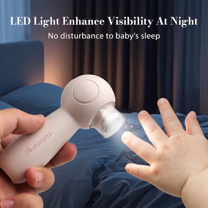 Autumnz 2 in 1 Rechargeable Baby Nail Trimmer (with LED LIght) 宝宝电动指甲剪刀